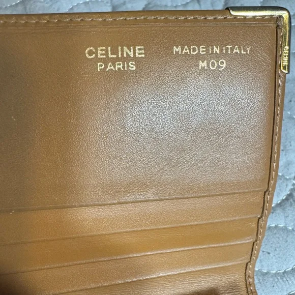 Celine Large Macadam Brown/Tan Envelope Leather Continental Wallet - Picture 9 of 16
